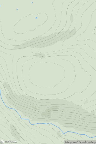 Thumbnail image for Carn Creagach [Glen Albyn and the Monadh Liath] showing contour plot for surrounding peak
